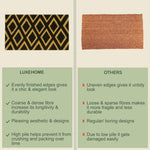 Coir Doormat for Home Entrance (Diamond Print Design ,71x45 cm)
