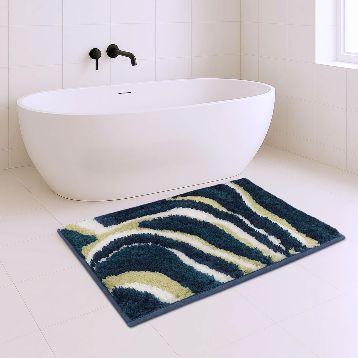 Canada Bath Mat Multi Waves (40x60 cm, Green)