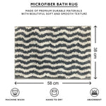 Berlin Bath Mat Super Sof Mat Pack of 2(38x58 cm ,Slate)