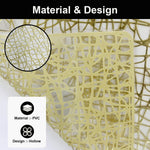 Web Design Placemat for Dining Table Set of 2(30x45 CM Gold)