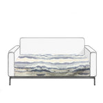 Sofa Cover for 3 Seater Tiger Print Plush Polyester ( 70x180 cm , Grey )