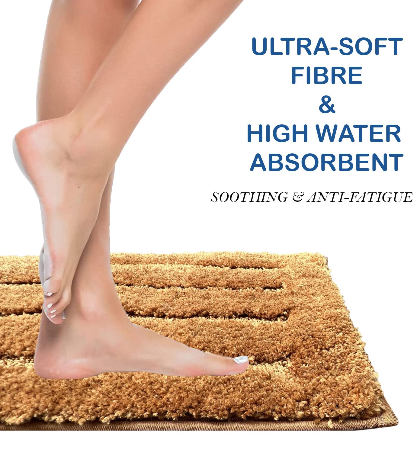 Bathmat 2500 GSM Microfiber (45cm x 75cm, Gold)