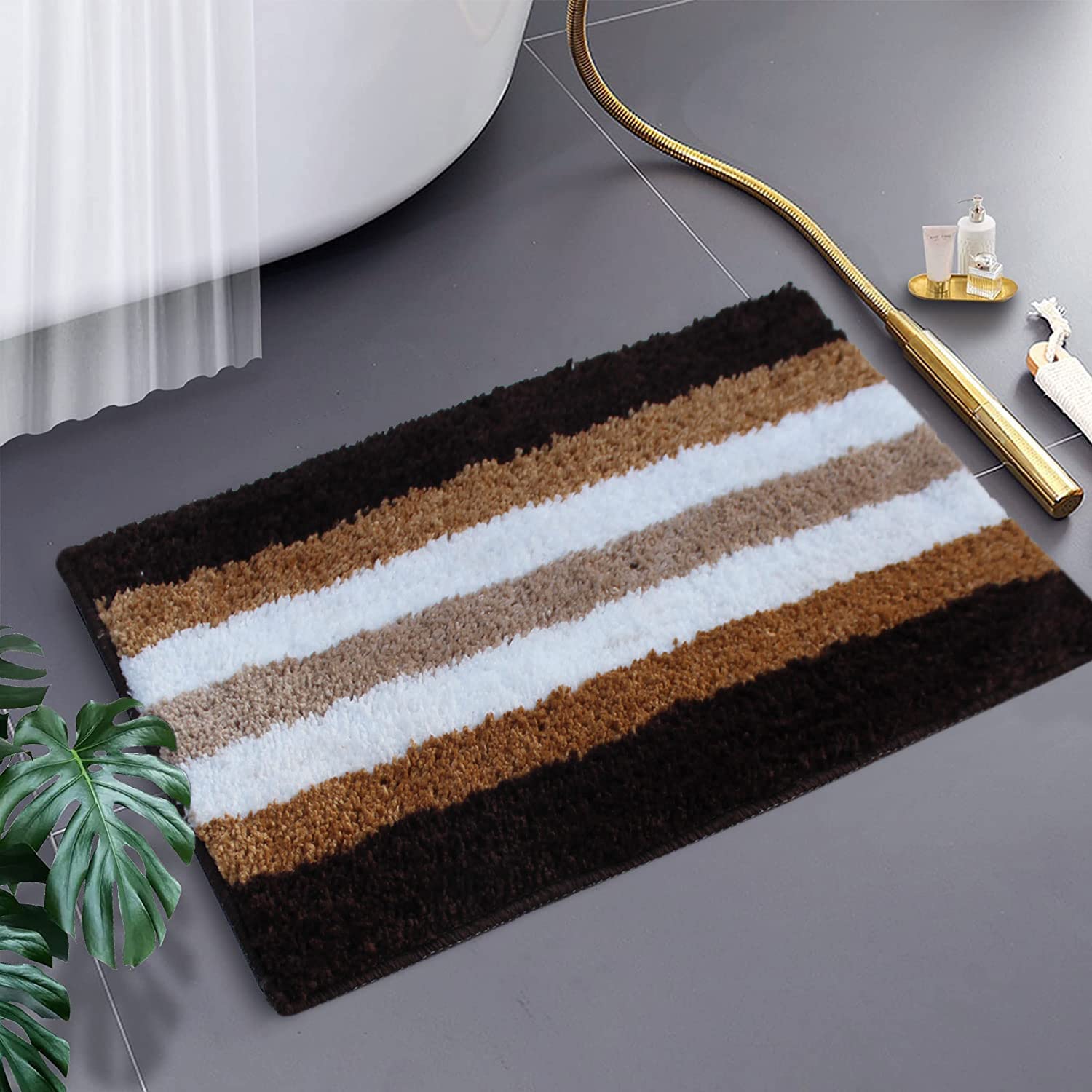 Bath Mat 1600 GSM Super Soft (38x58 cm, Chocolate)