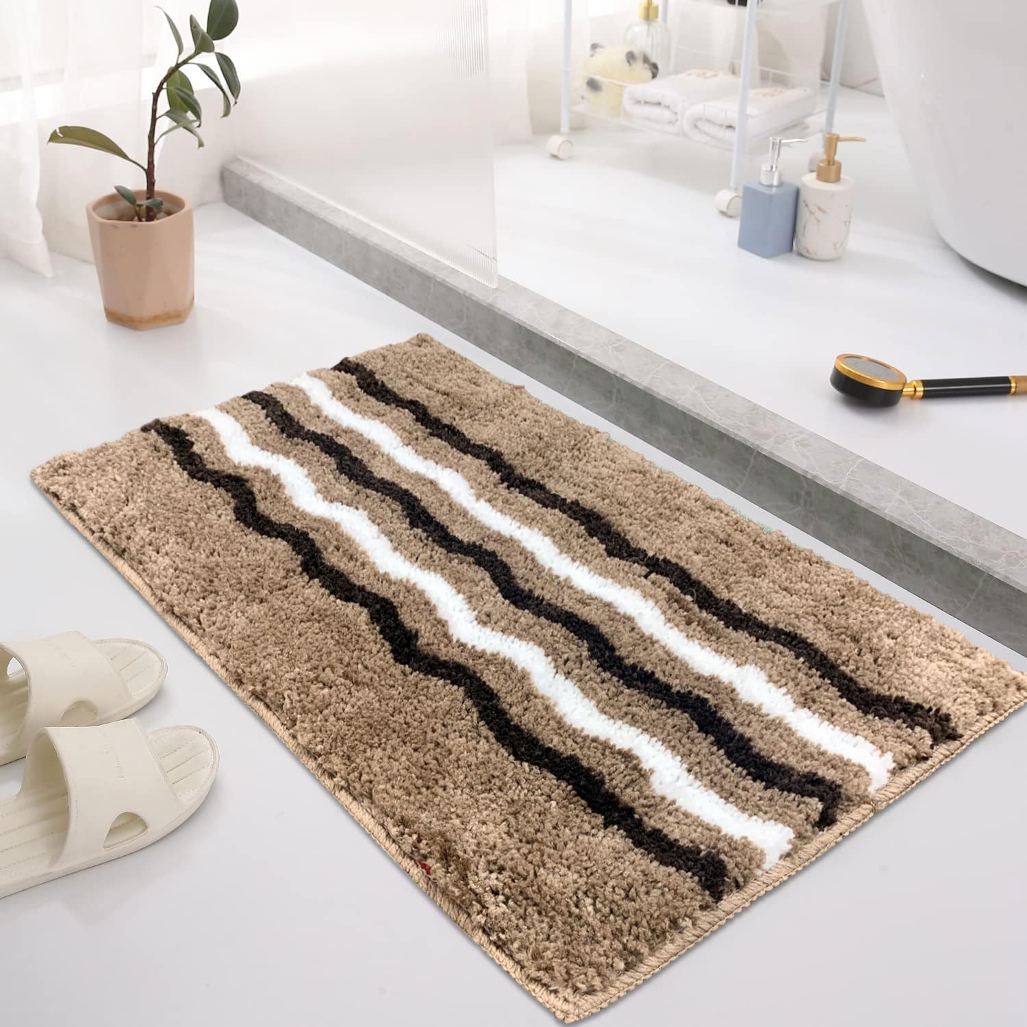 Belgium Bath Mat ( 38x58 cm, Coffee)