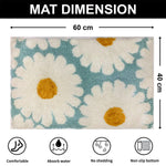 Macau Flower Bath Mat (40x60 cm,Aqua)