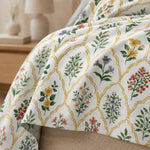 Double Bedsheet with 2 Pillow Covers 220 TC 100% Cotton Feel ( King Size Green 90 x 100 inch )