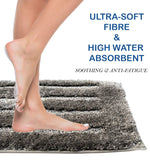Bathmat 2500 GSM Microfiber Pack of 2 (40cm x 60cm, Taupe)