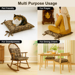 Polyester Chair Cushion Pad, Soft, Comfortable Back Support, Relaxing Backrest Pillow Cushions with Ties for Home, Office, Livingroom - (18x18 Inch, Brown) Pack of 4