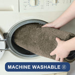 Newman Polyester Contour Bath Mat Set of 2 (Taupe 45x75 cm & 40x45)