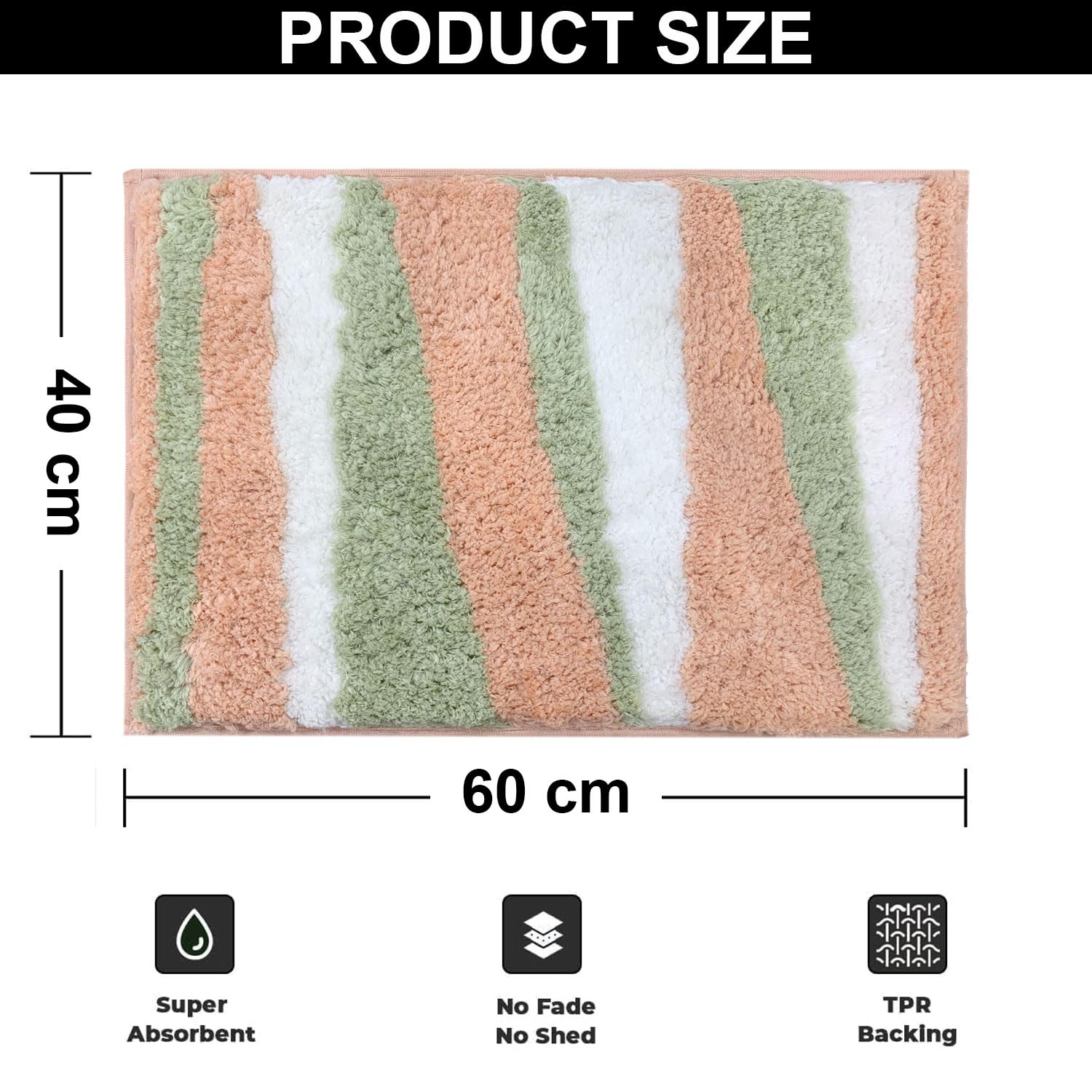 Canada Bath Mat Stripe (40x60 cm, Pink)