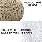Ottoman Puff for Living Room (Cappuccino ,40x40x30 cm)