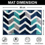 Macau ZigZag Bath Mat (40x60 cm,Blue)