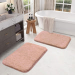 Vegas Microfiber Bath Mat (40x60 cm, Peach) Pack of 2