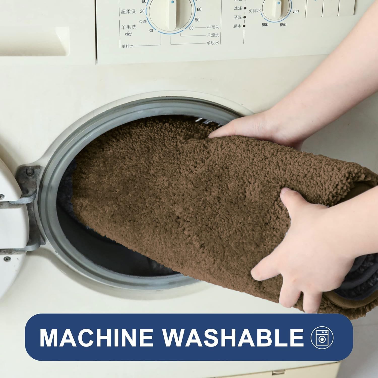 Microfibre Bath Mat For Home 40x60 cm Brown Coffee