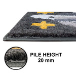 Macau Planet Bath Mat (40x60 cm,Silver)