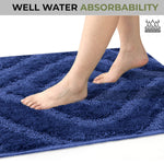Scotland Diamond Bathmat Mat Pack Of 2 (38x58 cm, Navy)