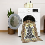 Polyester Printed Handmade Carpet Vintage (3X5 Feet Multicolour)