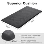 Jersey Diamond Anti-Fatigue  Kitchen Mat (45x75 cm,Black)