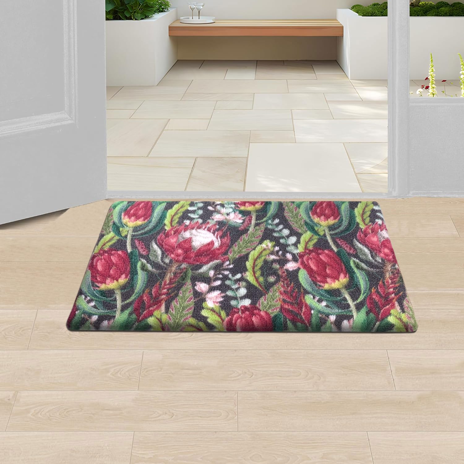 Cuba PVC Door Mats Anti Fatigue - Flowers (40x60 cm)