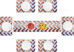 Placemat with Runner/Utensil Mat for Home Set of 6 Piece (Zig-zag 30x45Cm + 1x4 Feet)