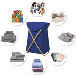 Laundry Basket for Clothes (40x70 cm, Navy Blue)