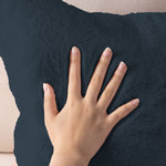 Cushion Cover One Side Rabbit Fur Pack of 2 (16 x 16 inch,Anthra)