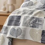 Double Bedsheet with 2 Pillow Covers Premium 240 TC 100% Cotton Feel (108x108 inch ,  Grey )