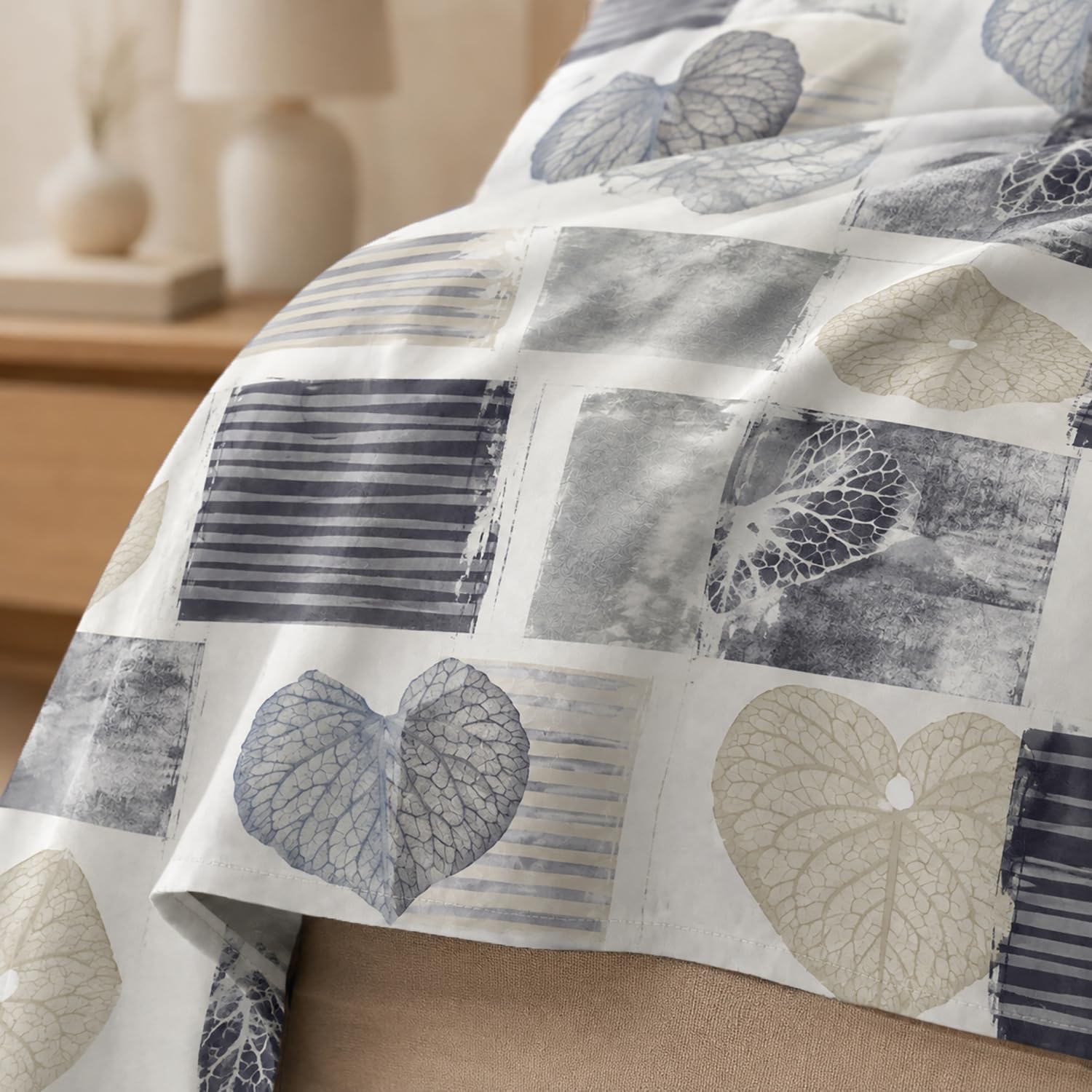 Double Bedsheet with 2 Pillow Covers Premium 240 TC 100% Cotton Feel (108x108 inch ,  Grey )