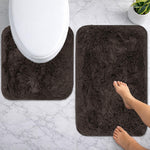 Marino Fur Contour Bath Mat (Cocoa 40x60 cm & 40x45)