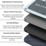 Rubber Doormat Anti Slip (Bathroom Design ,35x58 cm)