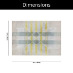 Cross Design Placemat for Dining Table Set of 2(30x45 CM White)