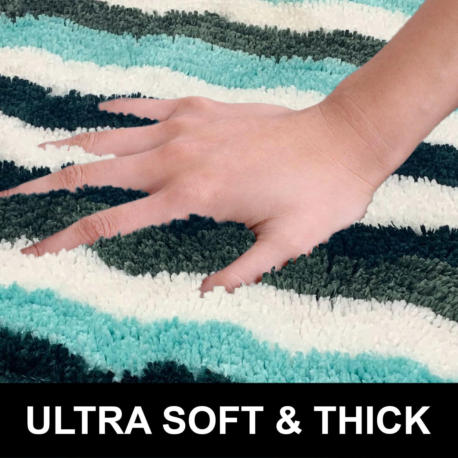 Birmingham Bathmat for Bathroom Pack of 2 (38x58 cm Turquish)