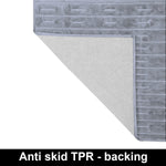 Rabbit Tail Fur Carpet (3x5 Feet, Silver)
