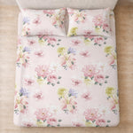 Double Bedsheet with 2 Pillow Covers Premium 240 TC 100% Cotton Feel ( King Size Blush 108x108 inch )