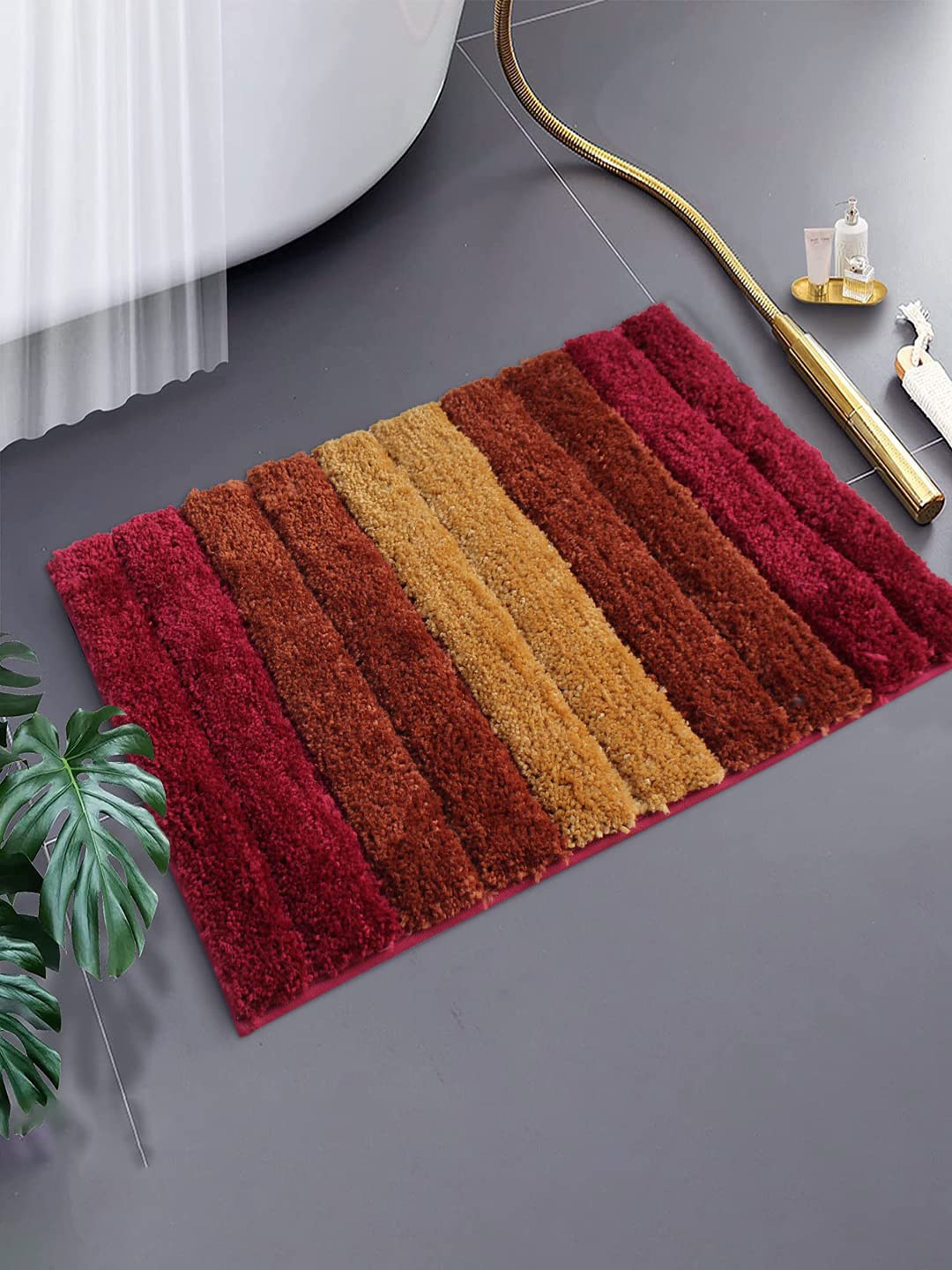 Luxury Bath Mat for Bathroom (40X60 Cm ,Cherry)