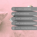 Rabbit Fur Soild RunnerSuper Soft (Peach, 2x5 Feet)