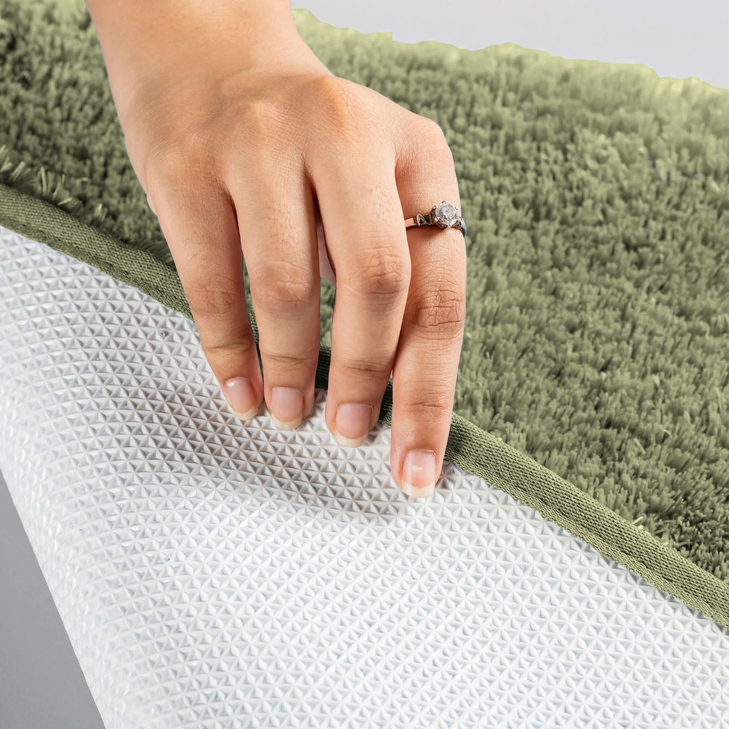 Vegas Microfiber Bath Mat (40x60 cm, Green) Pack of 2