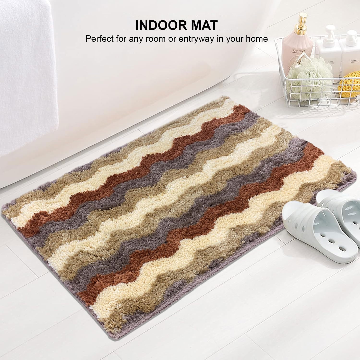 Birmingham Bathmat for Bathroom Pack of 2 (38x58 cm Cinnamon)