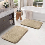 Vegas Microfiber Bath Mat (40x60 cm, Beige) Pack of 2