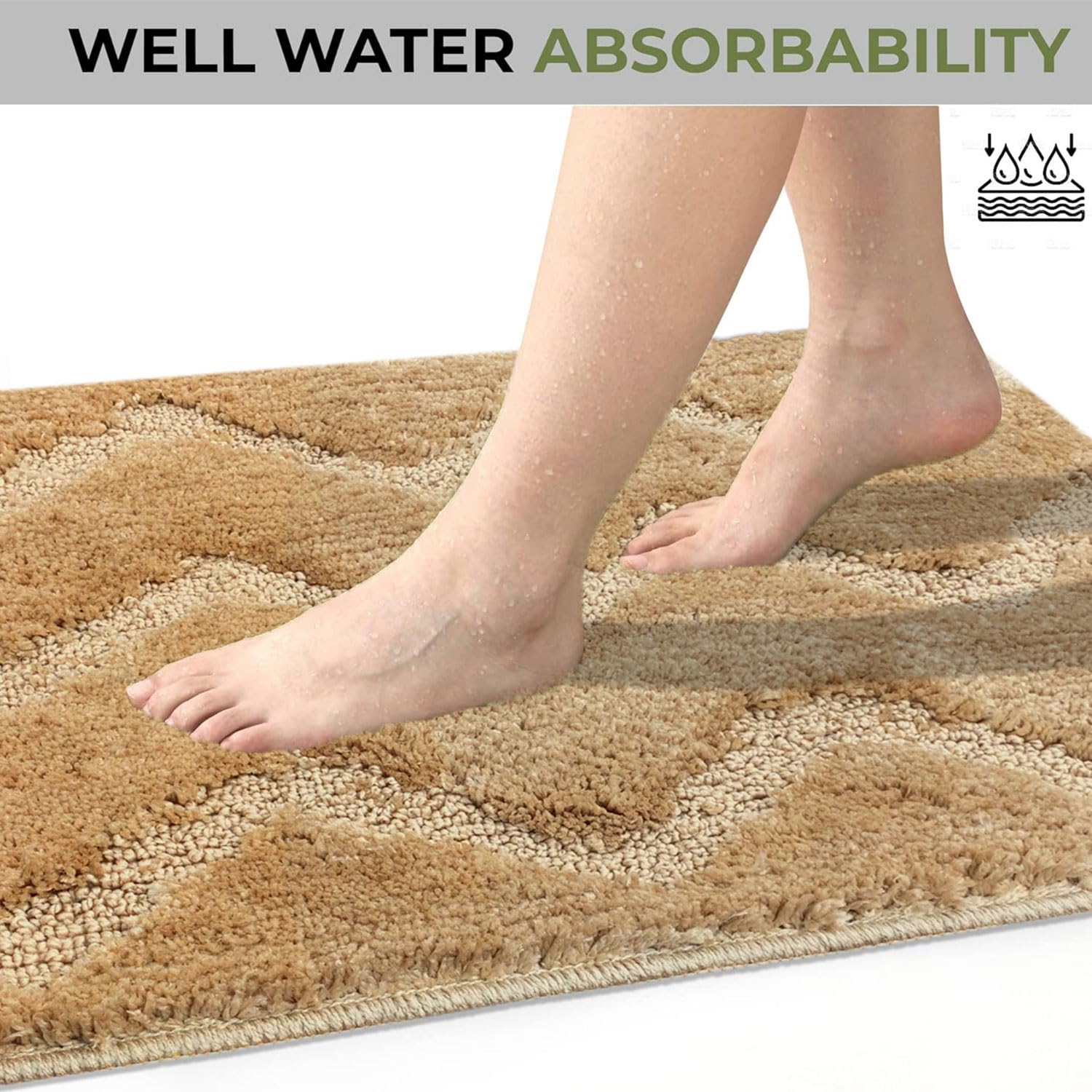 Scotland Waves BathMat (38x58 cm, Gold)