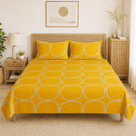 Double Bedsheet With 2 Pillow Covers Mandala Pattern 200 TC 100% Cotton Feel ( Queen Size 90x90 Inch Multicolor Set Of 3 )
