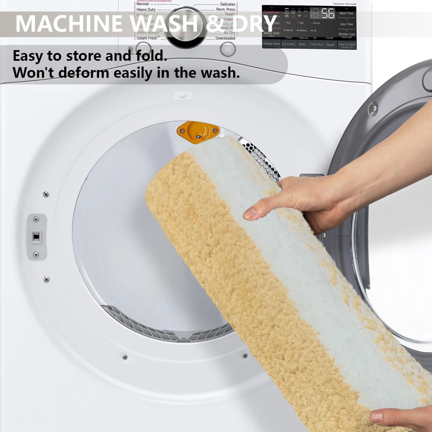 Columbia Bath Mat for Bathroom(Gold, 38x58 cm)