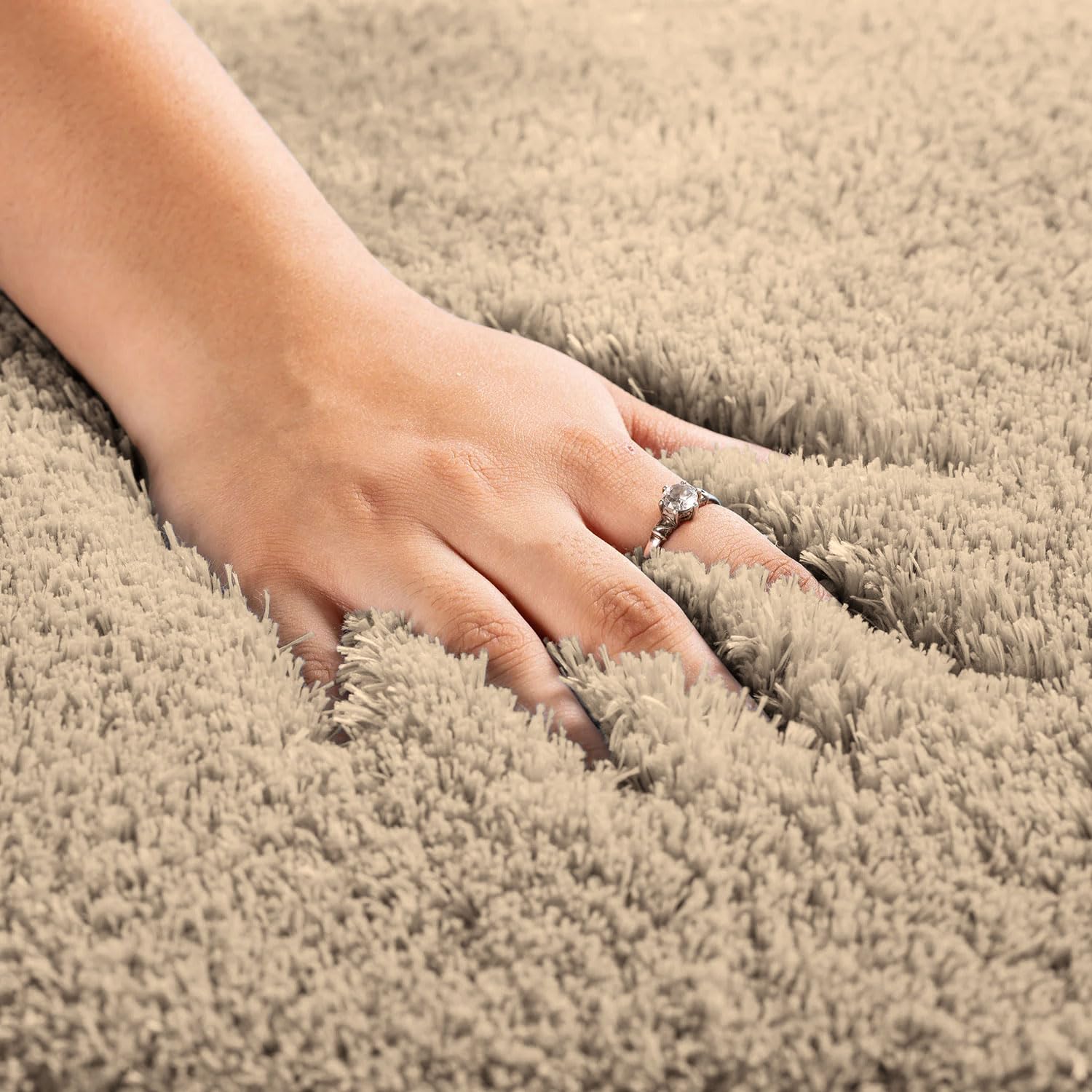 Vegas Microfiber Bath Mat (40x60 cm, Beige) Pack of 2