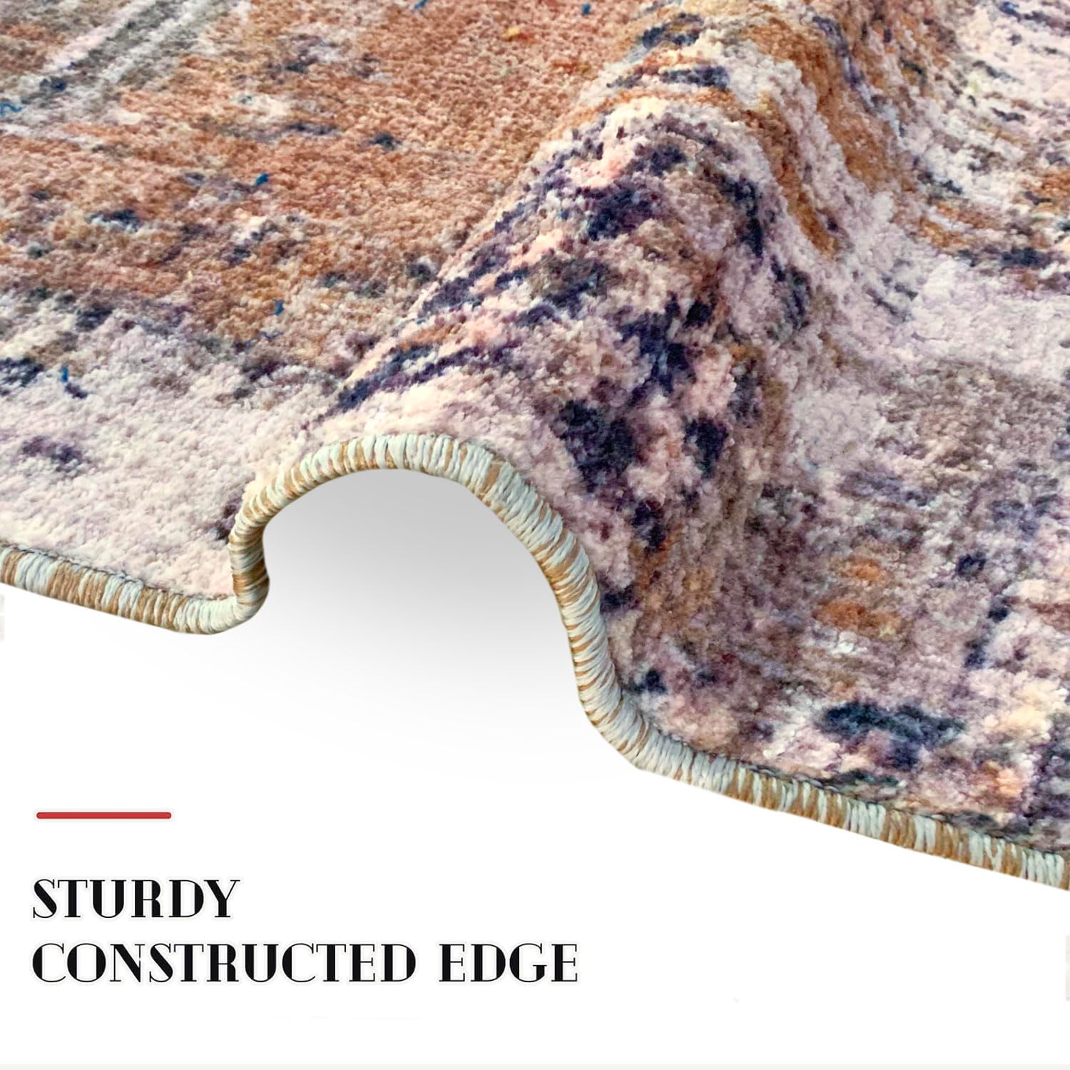 Antalia Non-Slip Carpet with Latex Backing (4x6 Feet, Yellow)