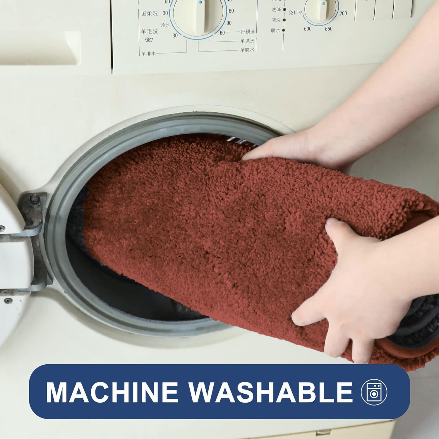 Newman Microfibre Bath Mat  (40x60 cm, Rust)