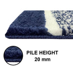 Columbia Bath Mat for Bathroom(Navy Blue, 38x58 cm)