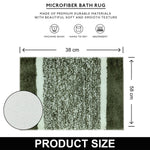 Columbia Bath Mat for Bathroom Pack of 2 (Green, 38x58 cm)