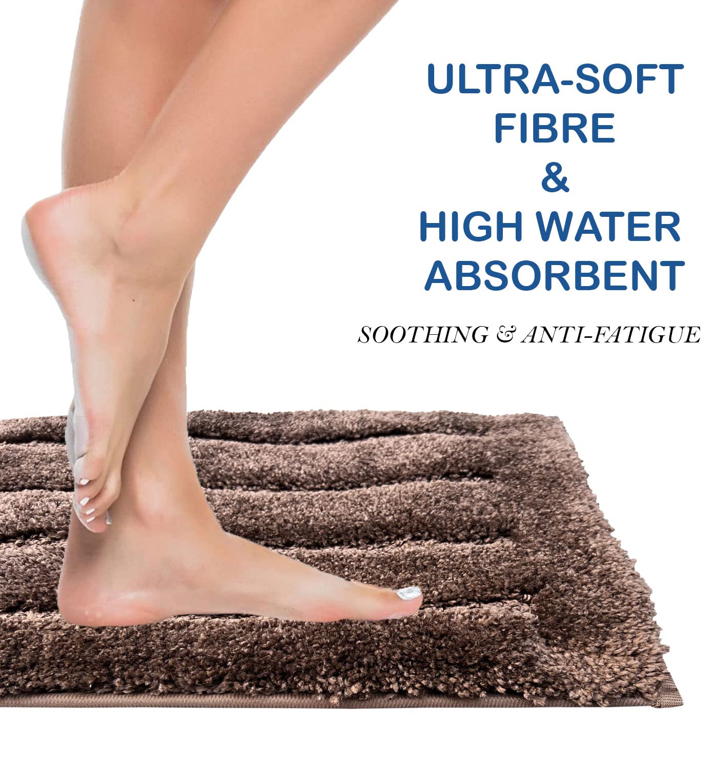 Bathmat 2500 GSM Microfiber (Coffee, 45cm x 75cm)