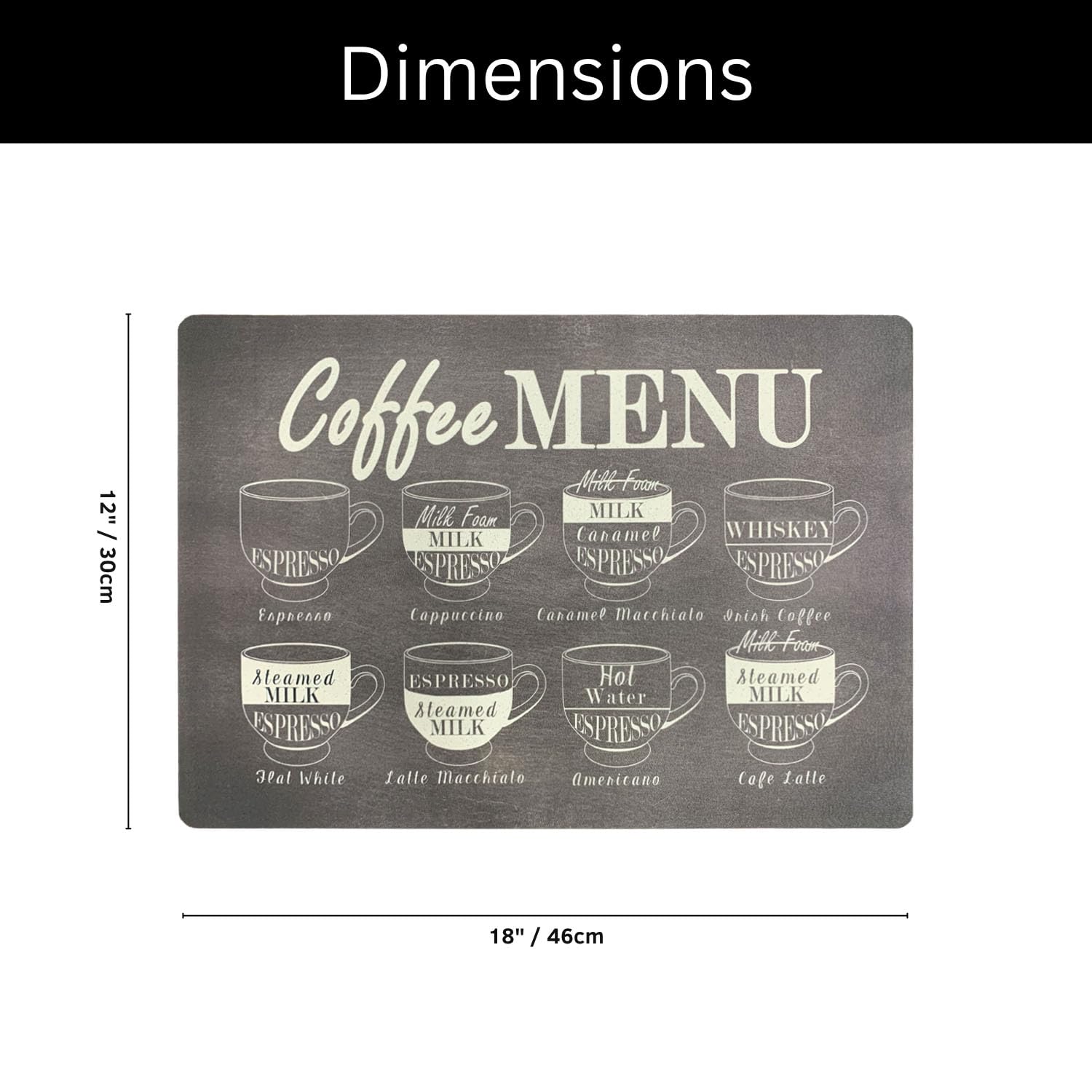 Dining Table Place Mat Set of 2(30x45 CM Coffee)