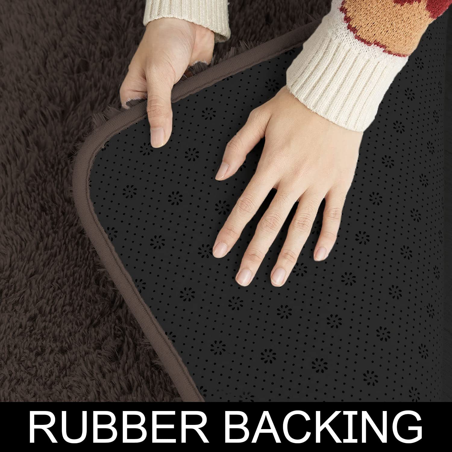 Runner Marino Fur 2000 GSM Anti Skid (2x5 Ft, Chocolate)